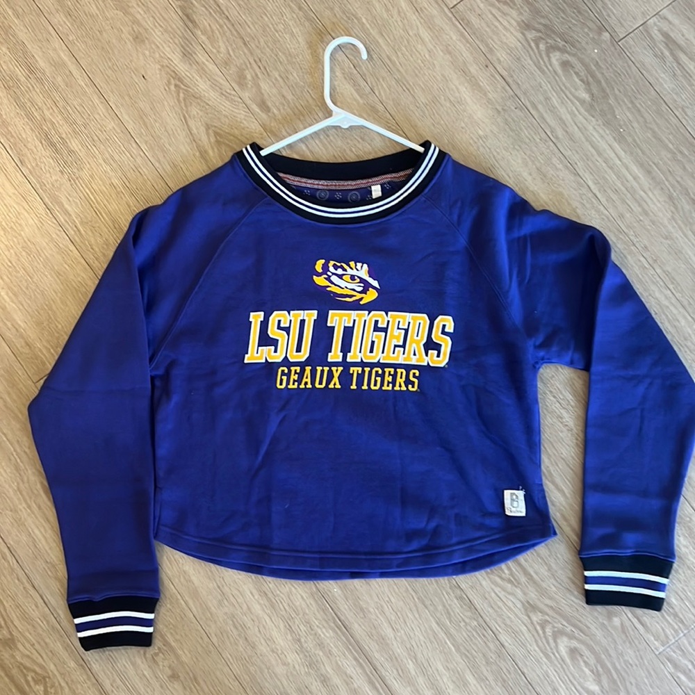 LSU cropped sweatshirt NWT size small